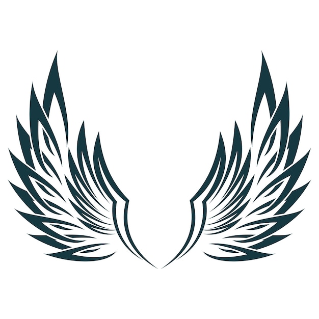 Bird wings illustration logo