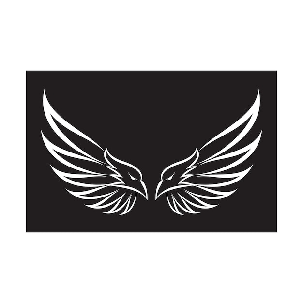 Bird wings illustration logos vector design