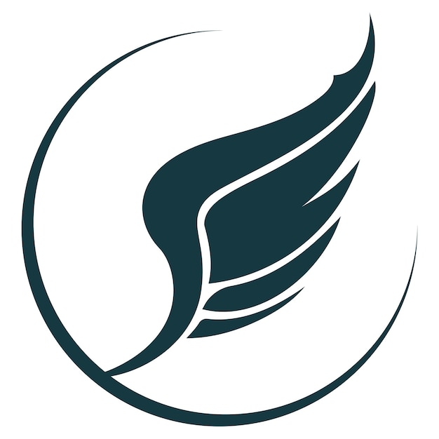 鳥の羽のイラスト ロゴ ベクトル デザイン