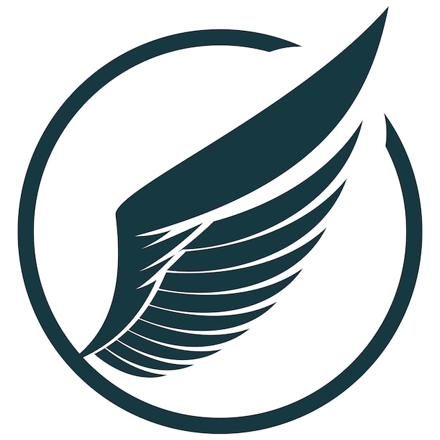 鳥の羽のイラスト ロゴ ベクトル デザイン