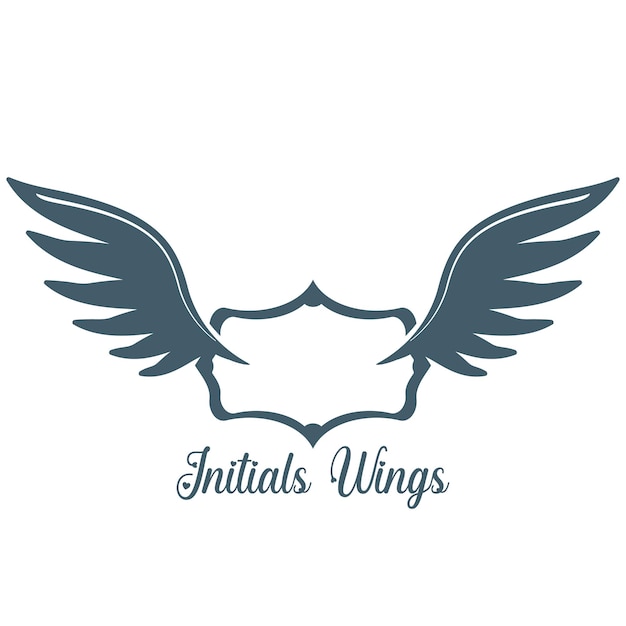 Bird wings initials logo suitable for initials of business industry company