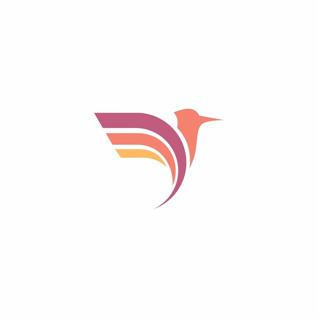 Векторный шаблон логотипа птицы и крыльев