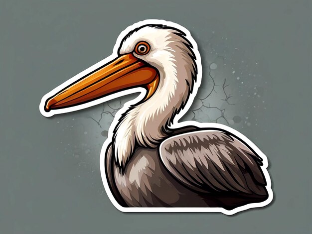 Vector a bird with a beak that says pelican on it