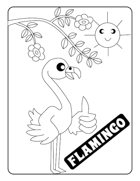 Bird with name coloring pages print ready