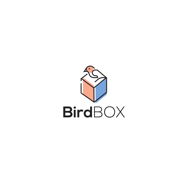 Vector birdbox logo vector template