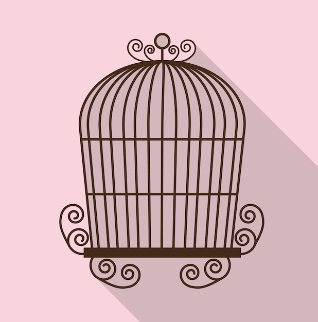 Vector birdcages icon.