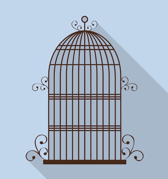 Vector birdcages icon.