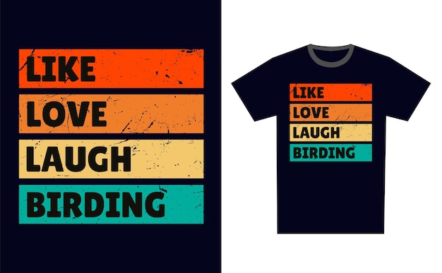 Birding T Shirt Design Template Vector