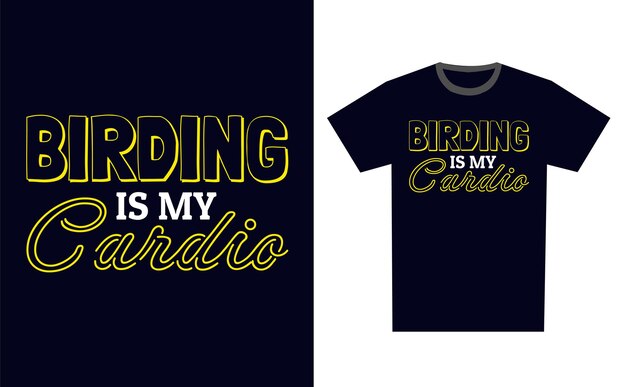 Birding T Shirt Design Template Vector