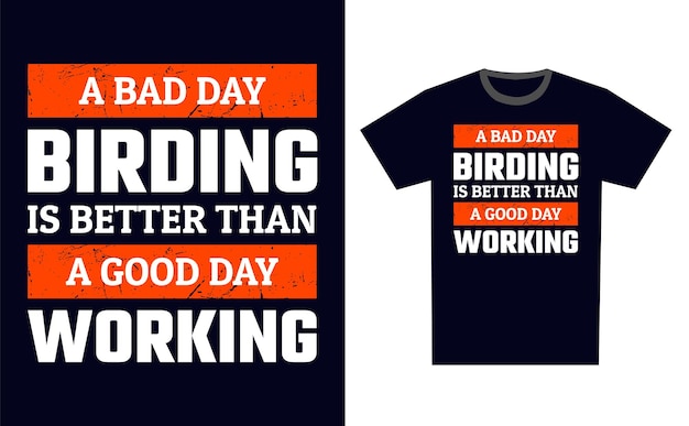 Birding T-shirt ontwerp sjabloon vector