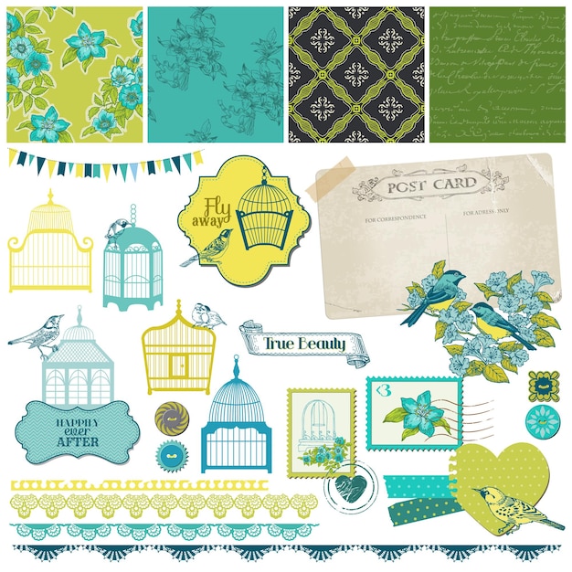 Birds and Birdcages Collection scrapbook