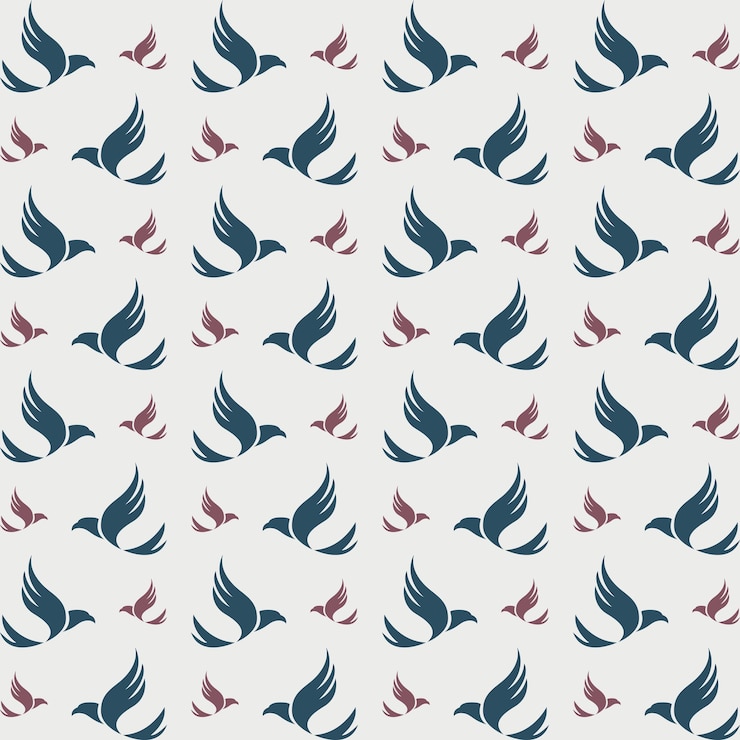 Vector birds design beautiful pattern seamless vector illustration background