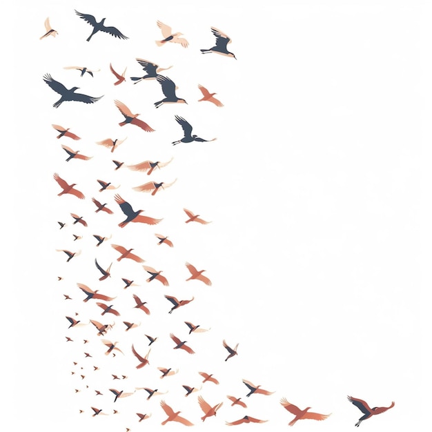 Vector birds flying 1