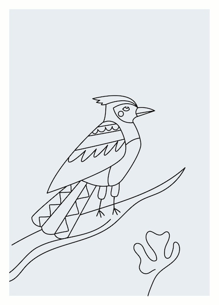 Birds line banner concept