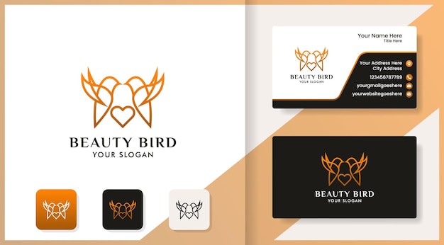 Birds love logo collection and business card design