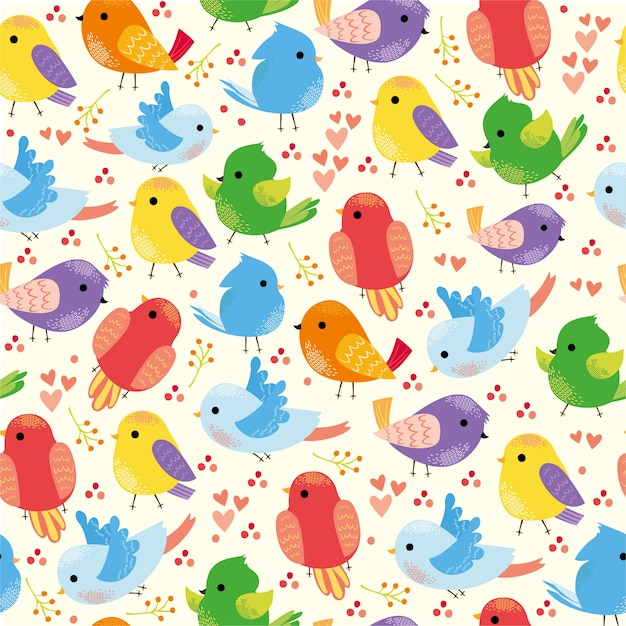 Vector birds pattern design