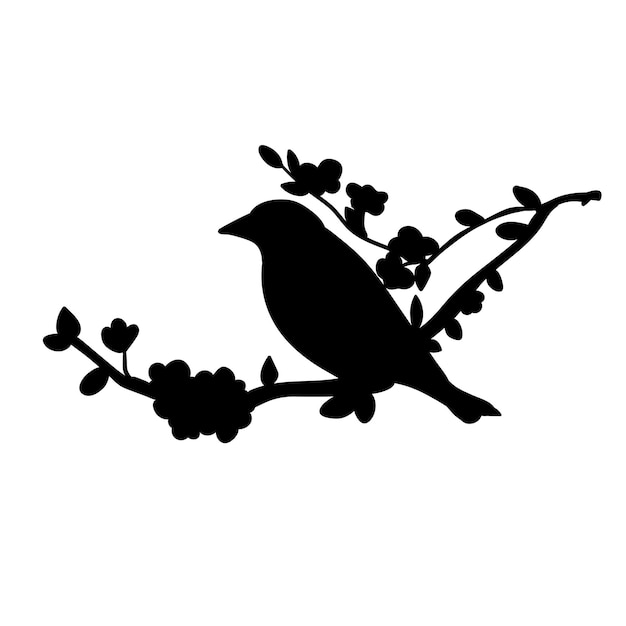 Birds on Tree Branch Bundle Silhouette svg design