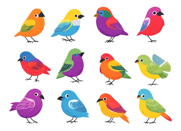 Birds vector set