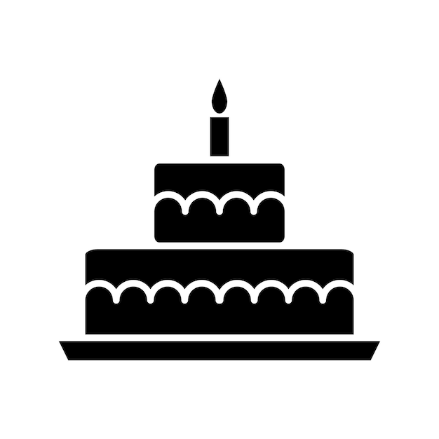 Birth cake icon vector