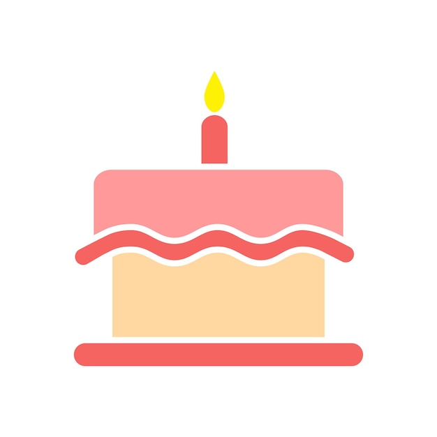 Birth cake icon vector