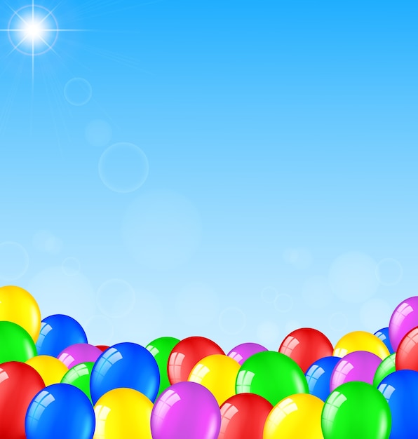 Birthday background with balloons