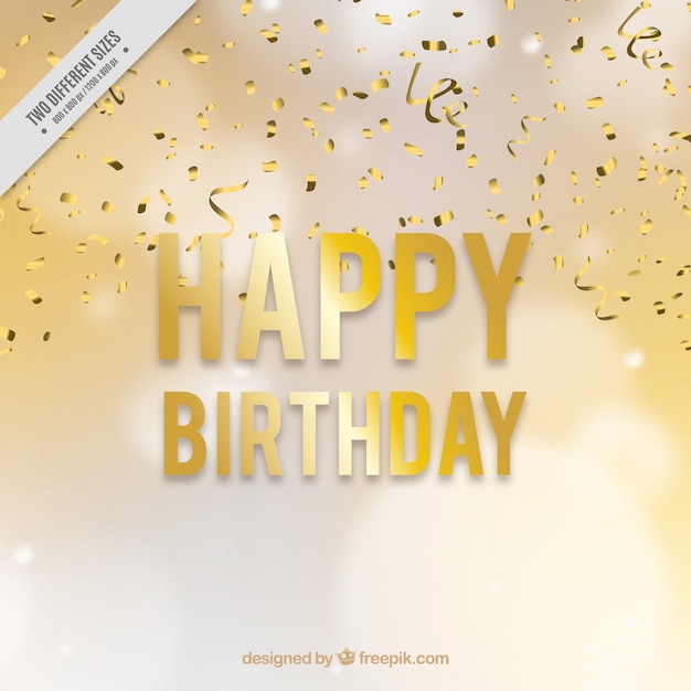 Vector birthday background with blurred effect