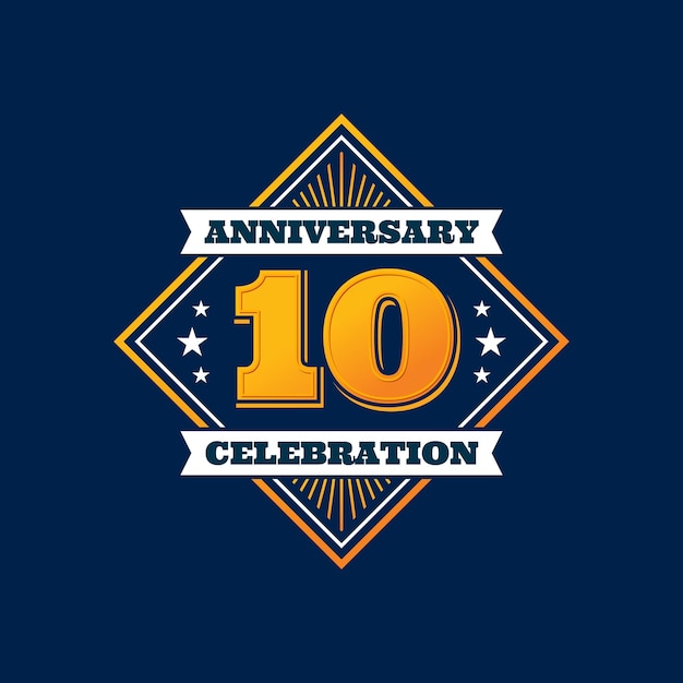 Birthday badge and 10 years anniversary seal