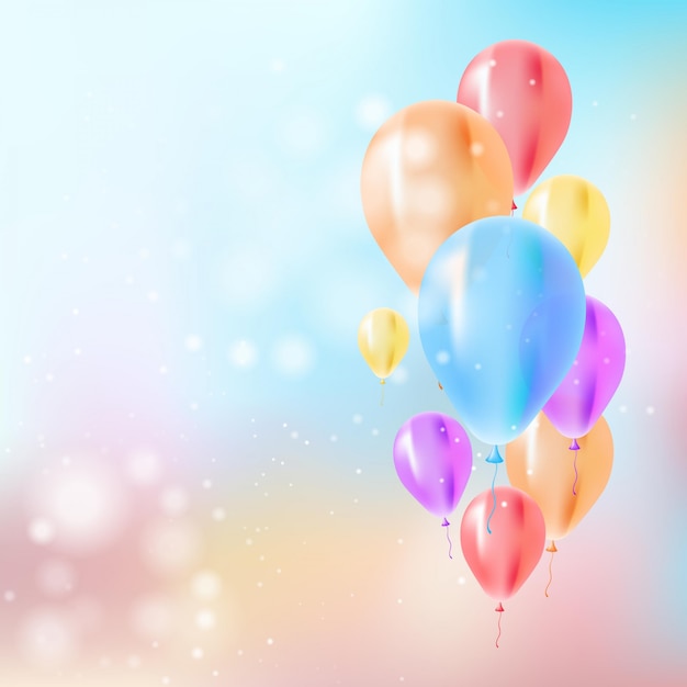 Birthday balloon background