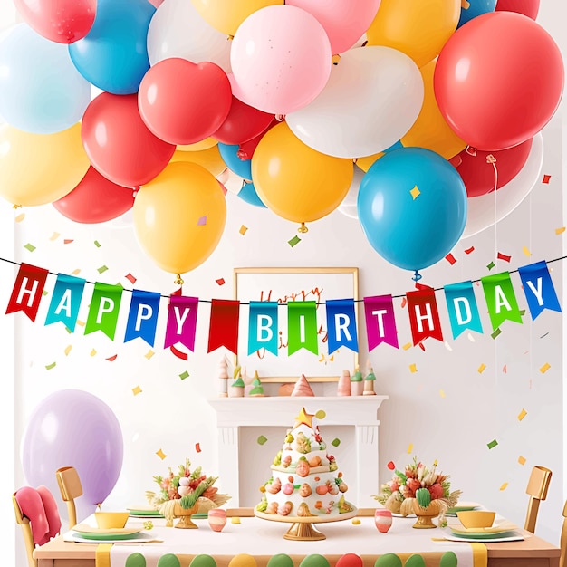 Birthday Balloon Stage Decoration Images