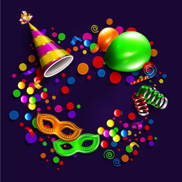 birthday balloons background celebration design vector