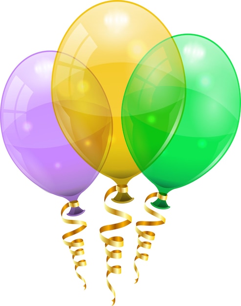 Vector birthday balloons