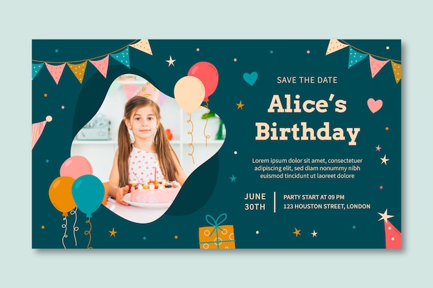 Vector birthday banner template