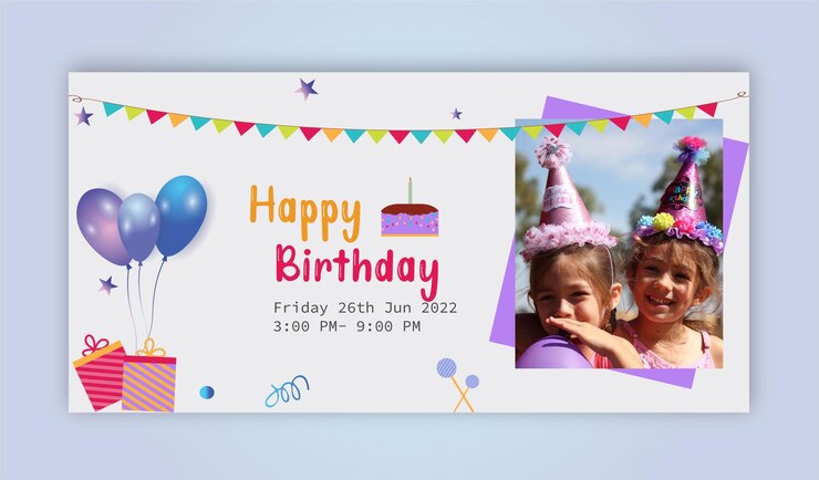 वेक्टर birthday banner