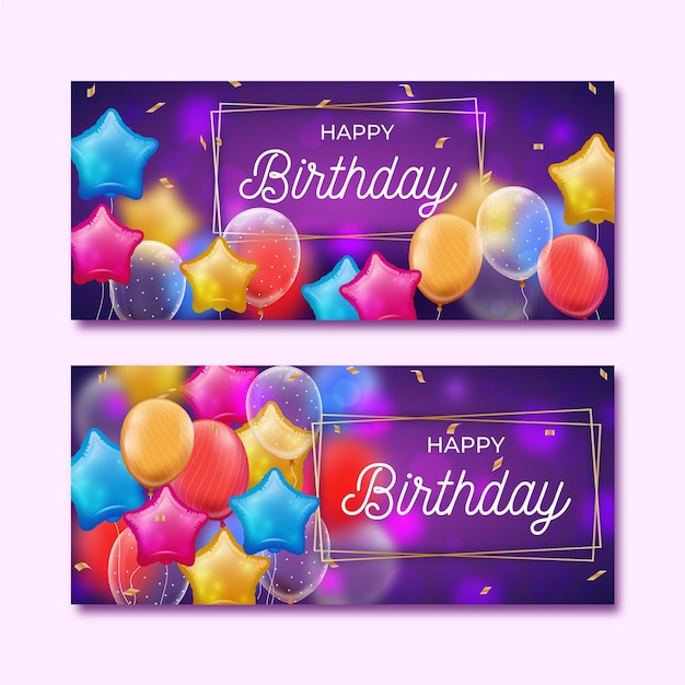 Birthday banners template