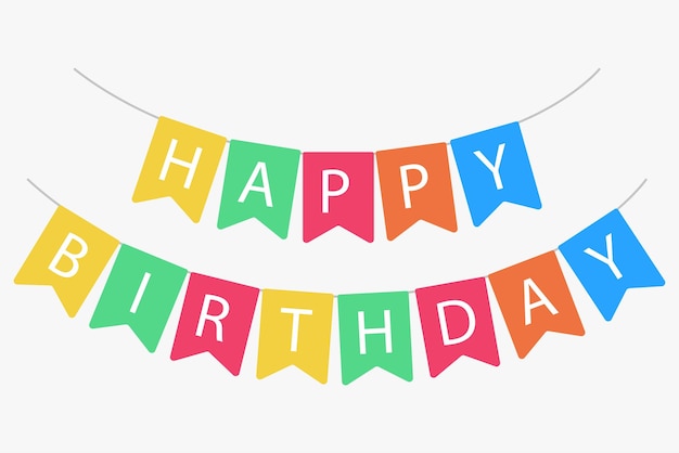 Vector birthday bunting 2