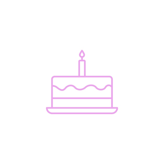 Birthday cake icon vector design templates simple and modern concept