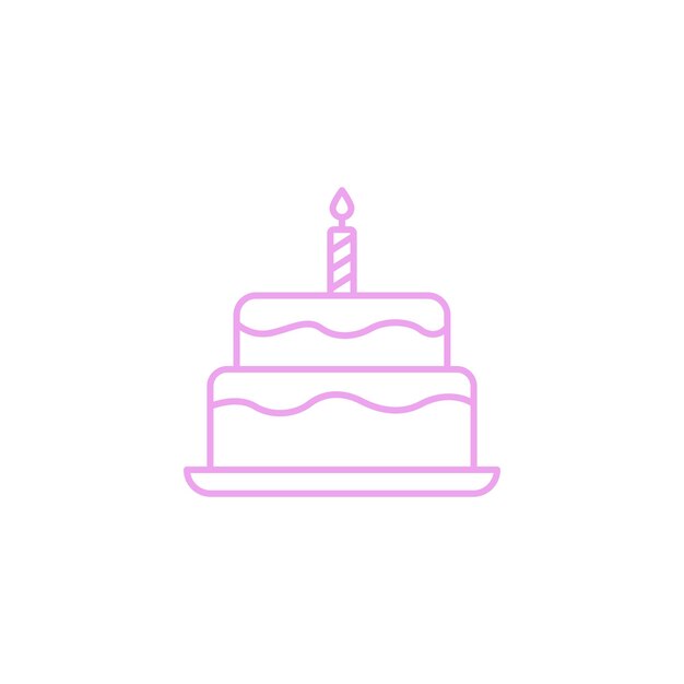 Vector birthday cake icon vector design templates simple and modern concept