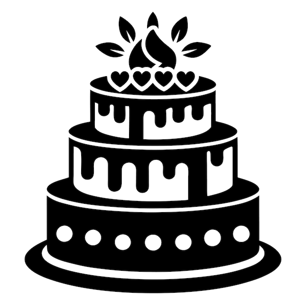 birthday cake silhouette