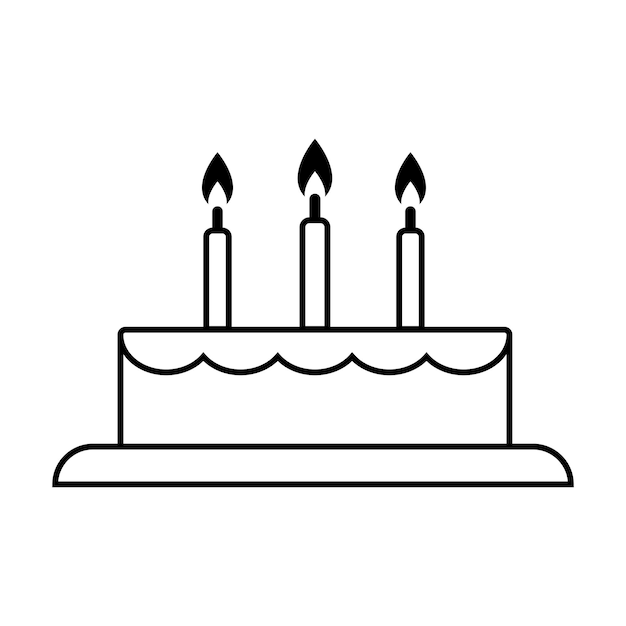 Birthday cake vector icon