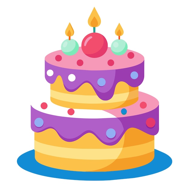 생일 케이크 터 일러스트레이션
