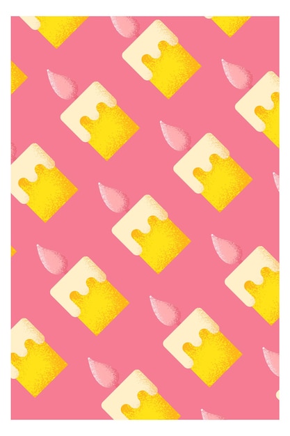 Birthday candle seamless pattern Cute textured background