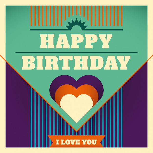 Vector birthday card design