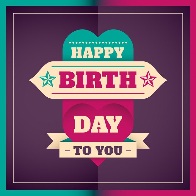 Vector birthday card design