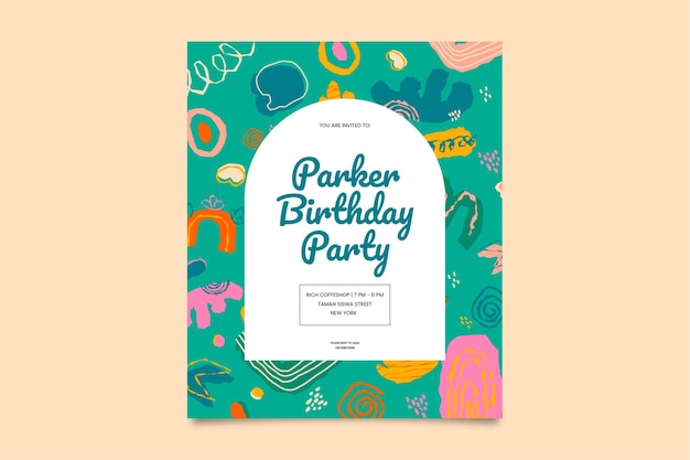 Vector birthday card party abstract