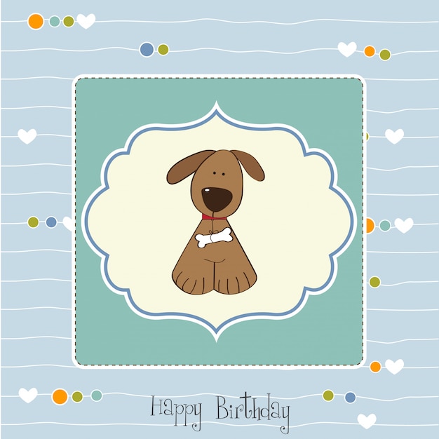 Birthday card with dog