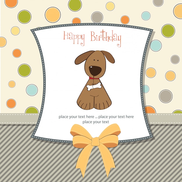 Birthday card with dog