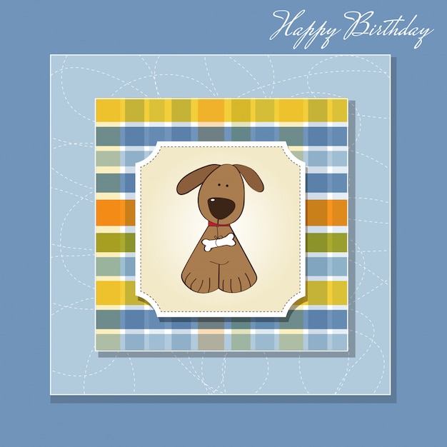 Birthday card with dog