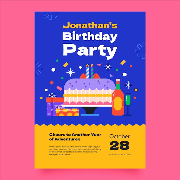 Birthday  celebration poster template