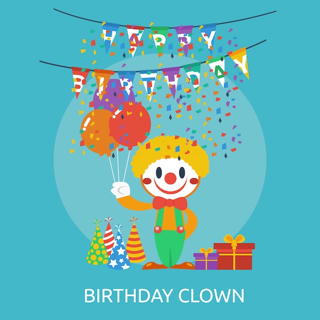 Birthday clown conceptual design