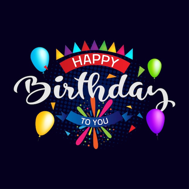 Vector birthday colorful background